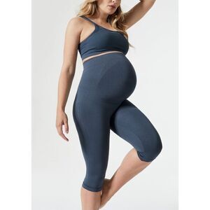 BLANQI Everyday Maternity Belly Support Crop Capri Leggings M Storm Blue